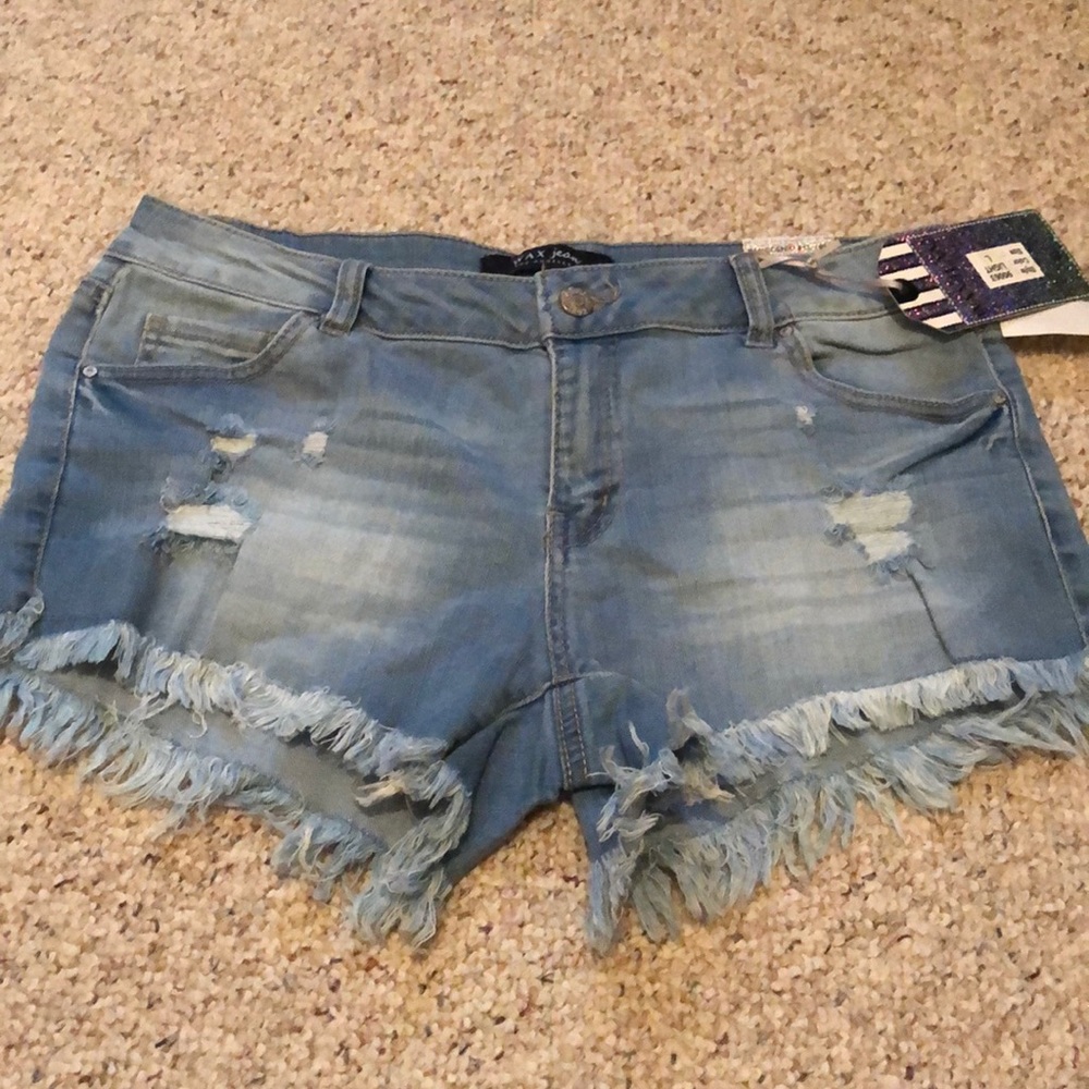 Jean shorts distressed L